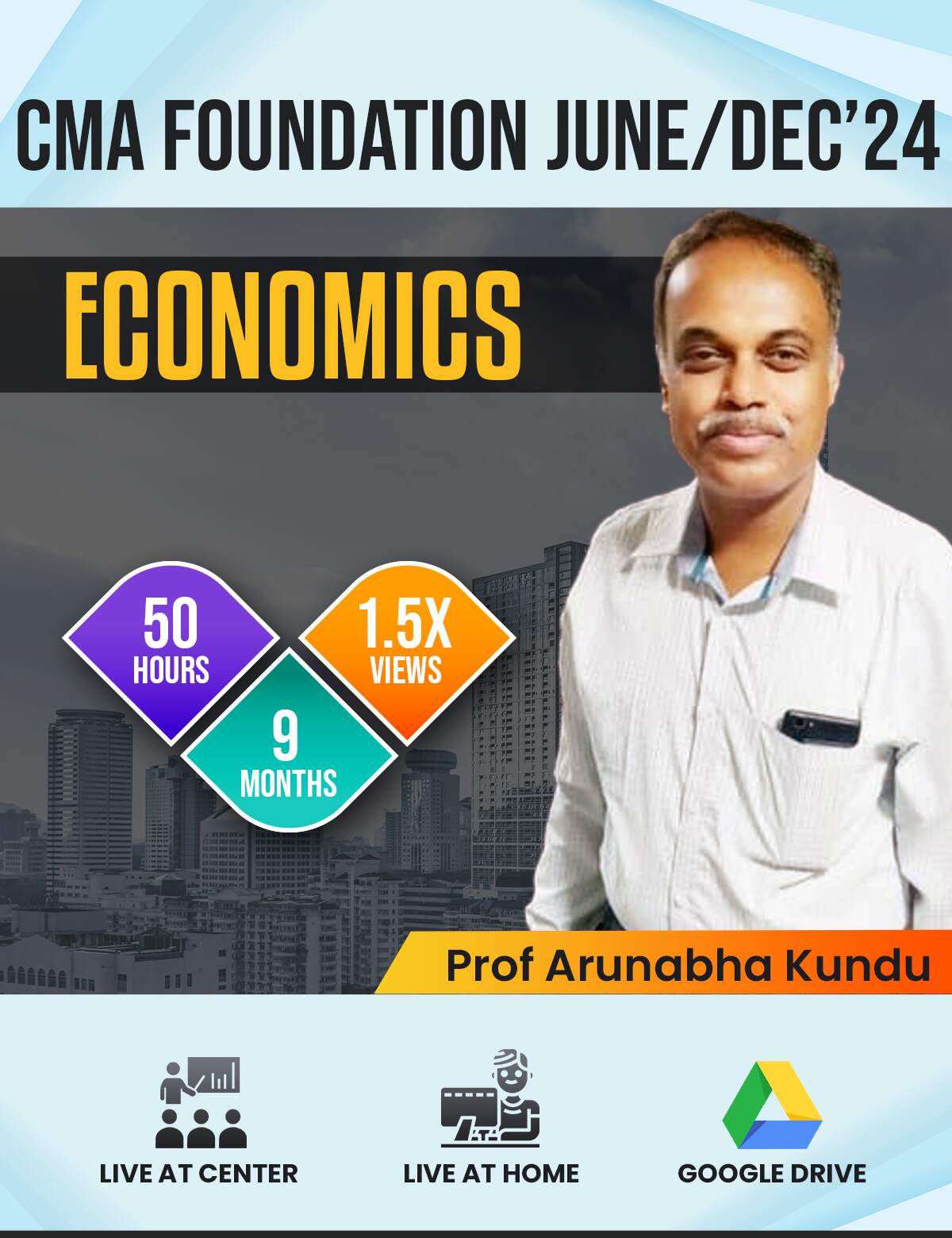 CMA Foundation Economics New Syllabus Batch for June /Dec'24